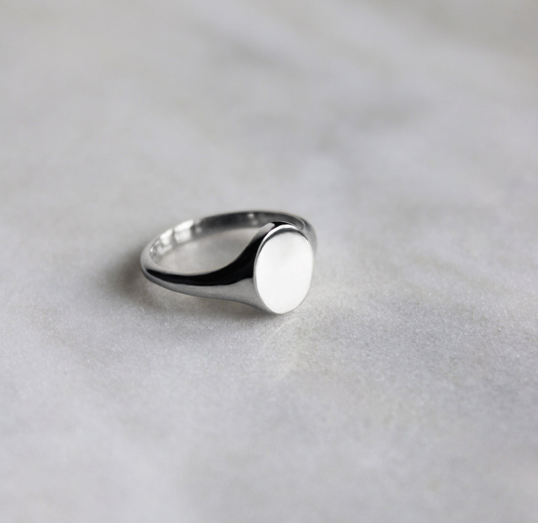 Silver Oval Signet