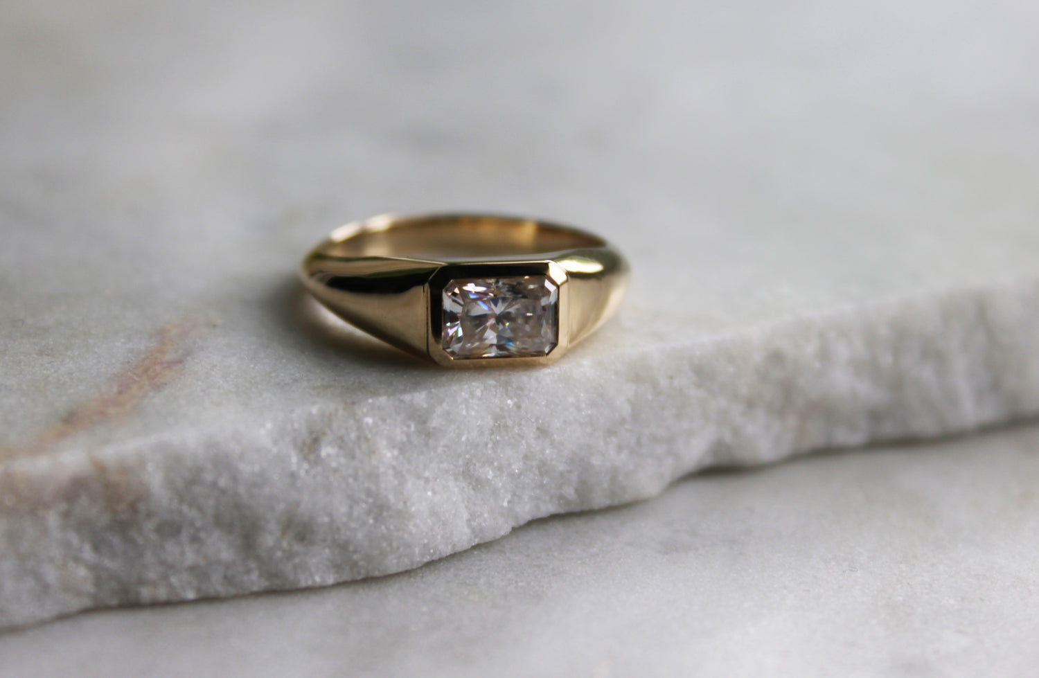 Diamond signet ring