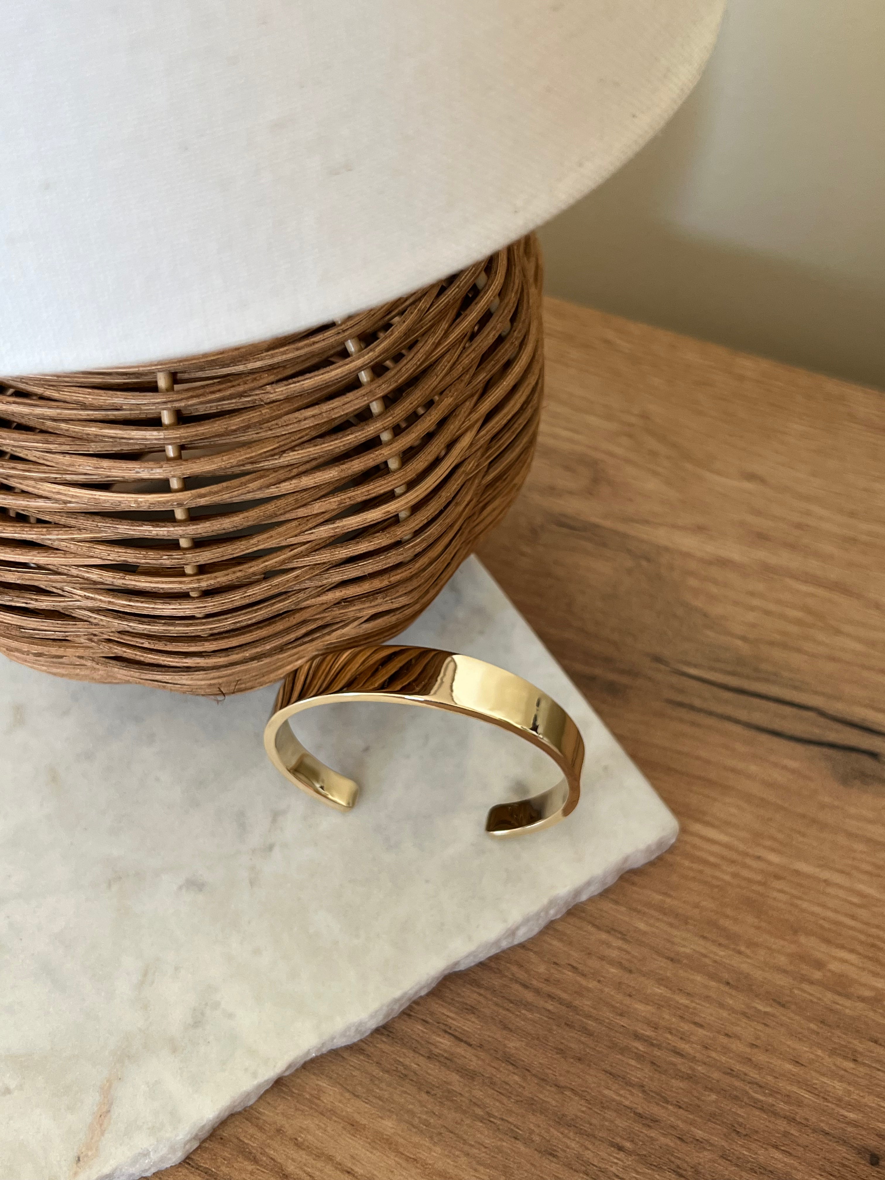 Solid gold cuff bangle