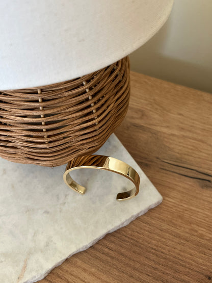 Solid gold cuff bangle