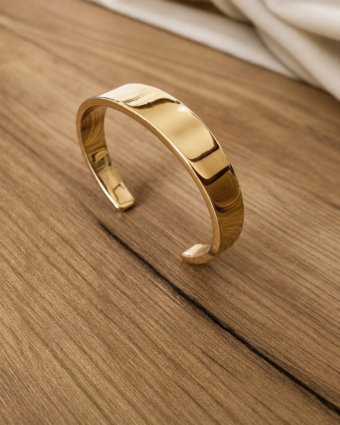 Solid gold cuff bangle