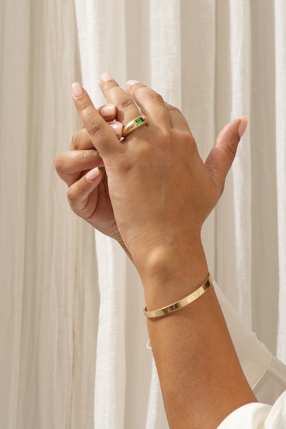Classic gold torque bangle