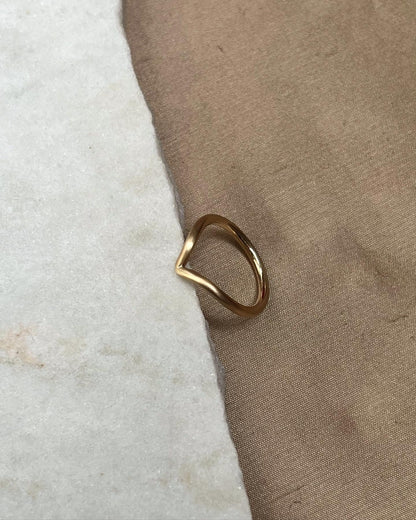 jwllry by jade, neeve ring, satin ring, gold ring, handmade ring, wishbone ring, bespoke ring