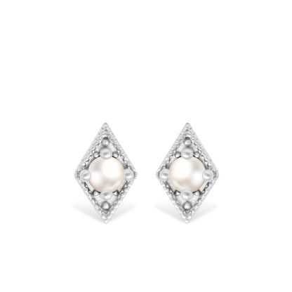 Pearl Iris Stud Earrings