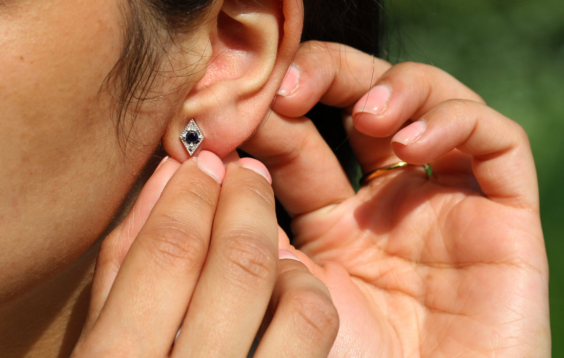Pearl Iris Stud Earrings